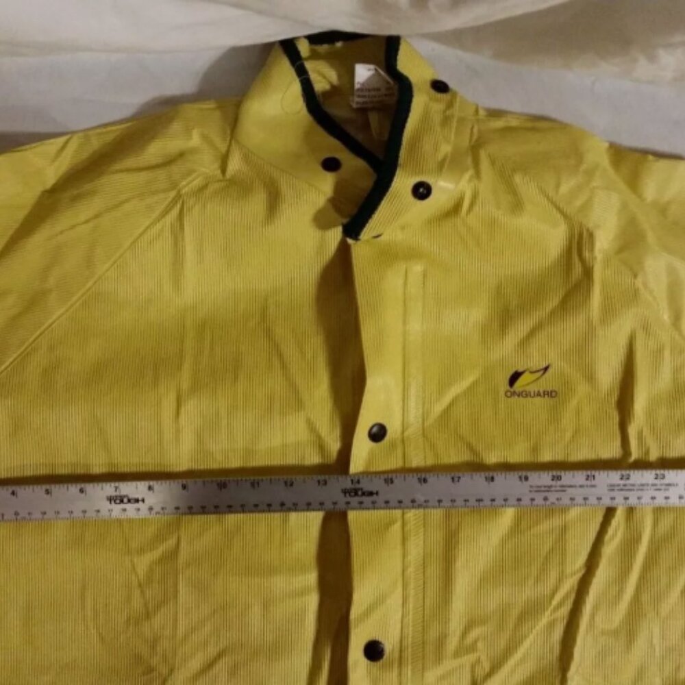 WEB TEX ONGUARD COLLARED 6 BUTTON szXX-LARGE 28x31 WET RAIN SUIT JACKET IH 00615 - Picture 7 of 12